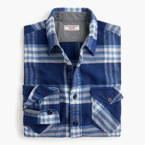 J. Crew Wallace & Barnes heavyweight flannel shirt in vista plaid